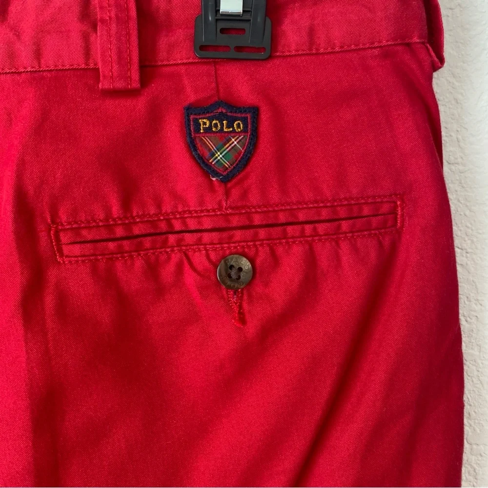 Polo Ralph Lauren Men’s Red Golf Shorts With Crest Size 34